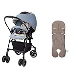 【セット買い】【Amazon.co.jp限定】 コンビ ベビーカー メチャカル オート4キャス ブルー+1秒タオル マルチフィットシート QJ ブラウン