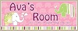 Mona Melisa Designs Customized Elephant Girl Ava Name Sign Decorative Wall Sticker [並行輸入品]
