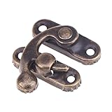 スライドロック 小 10個入り ロック金具 鍵 ブロンズ アンティーク風　左フック　右フック