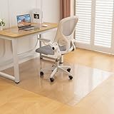 Bloomlover チェアマット エンボス加工 透明 120×140cm 厚み2mm 椅子 マットPVC 床保護マット 大型デスク足元マット 床傷防止 特大サイズ オフィス/食卓/フロア/畳/机下 マット (エンボス加工 2mm,120*140cm)