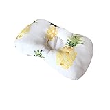 Limi　ベビーまくら　絶壁防止枕　向き癖 矯正　綿100%カバー　快眠　ドーナツ枕　出産祝い　北欧風 (パイナップル)