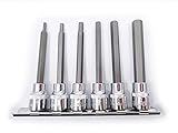 3/8(9.5) ロングヘックスビットソケットセット 六角レンチ 3mm 4mm 5mm 6mm 8mm 10mm 【安心60日保証付き】