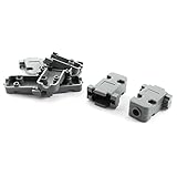uxcell D-SUB カバー 　コネクタカバー　D-SUBガスケット　9ピンD-SUB DB9コネクタ用カバー　プラスチック　メタル　グレー　3.7 x 3.1 x...