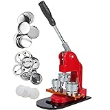 GiDoKe 缶バッジメーカー 32mm 金型付き バッジ 安全ピン 手作り プロ 缶 バッジ マシン パーツ バッジ素材500個付き 回転式ベース 業務用 (32mm)