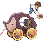 引っ張る車 プルトイ 手押し車 音が鳴る 可愛い 携帯便利 赤ちゃんおもちゃ 車 おもちゃ 指先訓練 歩行練習 色認識 車のおもちゃ 知育玩具 ハリネズミ 握りやすい 省スペース おもちゃ 1歳 2歳 おし車