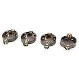 uxcell　ボタン電池ホルダー　セルのボタン電池ソケットホルダー　1×CR2032　プラスチック　金属　29 X21mm　4個