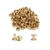 両面カシメ 頭8mm 足8mm 50組 レザークラフト 留め具 カシメセット ゴールド