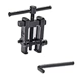 NUZAMAS調節可能な2つのジョーパイロットベアリングスチールプーラーベアリングギアリムーバーハンドツールポンププーリーリムーバーストレートタイプ（サイズ19mm-35mm）