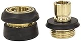 Gilmour 402GAQP PRO High Flow Brass Quick Connector Set with Non-Slip Rubber Grips [並行輸入品]