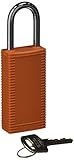 Brady 123409 Lockout Padlock Keyed 1/4 Diameter Orange [並行輸入品]