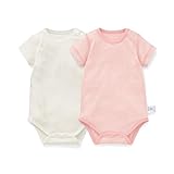 フライス 半袖 ボディスーツ ２枚 セット ライトピンクセット サイズ：80