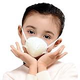 再利用可能な抗菌ダスト通気性洗える抗ホルムアルデヒド、アンチ粒子状物質マスク、調整可能弾性ベルト、銀繊維材料、3-6 歳の子供の使用 (ブルー)