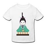 星 ２～６歳子供 男女兼用 半袖 ティー Tシャツ 人形 祭り 文化 面白い White 5-6 Toddler