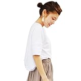 Milk tea マタニティ 授乳服 ベーシック・2wayポケッタブルTee（ホワイト） 産前産後 コットン 半袖