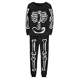 ベビー服 Hosam 子供服 ホームウェア 二点セット 赤ちゃん 男の子 女の子 コスチューム スカール 人体の骨組み 可愛い 柔らかい 室内 暖かい 冬衣装 子供の誕生日プレゼント 出産お祝い (3