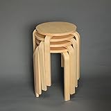 木製 丸椅子 4個セット ナチュラル色 完成品