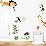 Xepres 赤ちゃんのジャングルの動物の子供の保育の壁の装飾の壁のステッカー