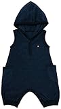 アンナニコラ パイル フード付サルエルロンパース 80cm ネイビー AN11-108R E68 日本製