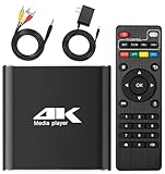 メディアプレーヤー4K マルチメディアプレイヤー 解像度4096*2160p @60fps フル1080p HDデジタルサイネージ TFカード/USBドライブ/外付ハードディスク対応 HDMI/AVコンポーネント出力 ビデオ・動画・音楽・写真・PPT再生可能 HDMIケーブル&IRレシーバーケーブル同梱