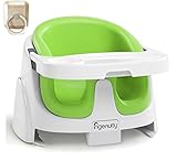 Bright Starts Baby Base 2-in-1 Seat ジャンボ赤ちゃんソファ、離乳食椅子、ブースターチェア、トレイ（海外直送） (GREEN)