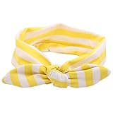 ギルロイベビー子供ストライプ蝶結びネクタイヘアバンド耳ヘアバンドHeadwrap US サイズ: one size カラー: イエロー