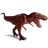 Lechin ティラノサウルス リアル 30cm級 口開閉 両足自立 PVC製 大型恐竜フィギュア おもちゃ 装飾品 オレンジ