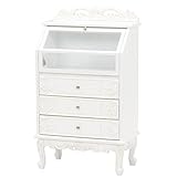 ガラスキャビネット 白家具 収納 エレガント