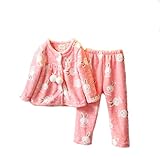 （エイーホ)Ayfoone あったか 長袖 ルームウェア 子供 子ども キッズ 　ポンポンボール　ベビー　女の子 厚手 うさぎ柄　　フリース パジャマ お部屋着 上下セット 秋 冬 (110cm)