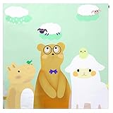 Zicac お食事マット 食べこぼしマット 滑り止め テーブルマット 2色選択可 可愛い 130x130cm (動物1)