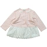 《春秋対応》(日本製) Pample Mousse(パンプルムース) ニット花柄オーバーレース風オーバーブラウス 95cm/PK NO.DP-81215