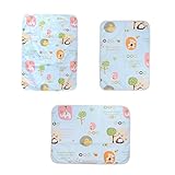 B Blesiya ベビー　防水　コットン製　おむつ取替えマット　おむつ交換マット　交換マット　再利用可能　防水性　3枚セット