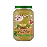 ステージ2ジャーポテト、ほうれん草＆牛肉200グラム (Cow & Gate) (x 2) - Cow & Gate Stage 2 Jar Potato, Spinach & Beef 200g (