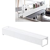 排気口カバー 調味料ラック スパイスラック 棚付き伸縮排気口カバー プレート Plate ホワイト 03504