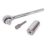 Baitaihem 万能ソケット レンチセット ユニバーサル ソケットレンチキット 多機能 ラチェット 7-19ｍｍ