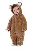 Mikistory新生児ユニセックスベビー動物ロンパースジャンプスーツOne Piece Outfitスノーウェア US サイズ: 0-3 Month カラー: ブラウン