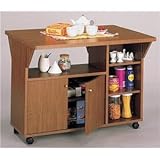 New両バタワゴン/伸長式テーブル 【ナチュラル家具工房】 キャスター付き 幅90cm ブラウン 【組立】 生活用品 インテリア 雑貨 インテリア 家具 収納家具 その他の収納家具 [並行輸入品]