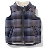 オールドネイビー OLD NAVY/ シェルパラインドベスト ブループラッド アウターベスト 12～18ヶ月【並行輸入】