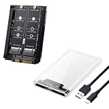 ChenYang M.2 NGFF SATA SSD 2イン1コンボJBODアダプター 2.5インチUSB Cハードドライブエンクロージャ付き