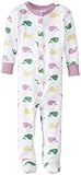 新しいJammiesベビー女の子Whale Organic Baby Footieスリー カラー: ピンク
