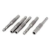 uxcell　六角ナットドライバ　六角シャンク 5mm 六角 ナット ソケット ドライ バビット アダプタ　5個セット