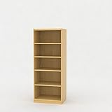 白井産業 木製 本 棚 高さ150 幅63 奥行44 cm オーダーメイド 置きたい場所ピッタリに作れる 収納 ナチュラル オーク 強化棚タイプ 棚板4枚 プラス追加2枚 (タナリオ TNL-EM15063FSTF2NA2)