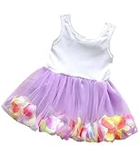 ベビードレス　子供服　スリーブレス　花飾り　リボン・ベルト　子供ドレス　パープル　12