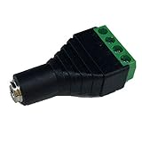 3.5mmステレオミニジャック 変換 4極 メス 端子台 ステレオ変換コネクタ オーディオ変換 3.5mmステレオミニプラグを挿入できる４極用端子台