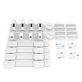 Child Safety Locks Combination Set - 8 Invisible Magnetic Lock Bases + 2 Keys + 4 Multi Purpose Cabi