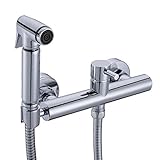 hanebath製トイレビデスプレーキットwithホットとコールドミキサーバルブ – ソフト水、クロム