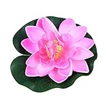 gloglow 10 cm人工Lotus Water Lilyフローティングフラワーガーデンプール池タンク植物オーナメント