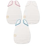 Simple Plan　天使の羽　エンジェル　翼　かわいい　汗取りパット　3枚セット　ベビー　赤ちゃん　無添加ガーせ生地 (3)