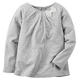 カーターズ リボン付きカットソー 女の子 (Baby) (09months(67-72cm), Gray) [並行輸入品]