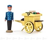 およそ 5 つの cm の鉱石山のクリスマス図木図のミニチュア Seiffener の郵便局のトラック (2) の高さ