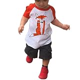 Transerキュートベビーキッズ男の子女の子半袖文字プリントTシャツトップ服装 カラー: オレンジ